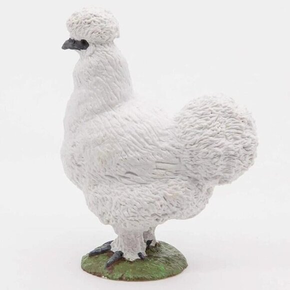 Silkie Chicken Farm Animal Figure - Hand Painted Farm Animal Toy Figurine - Papo - Picture 5 of 5